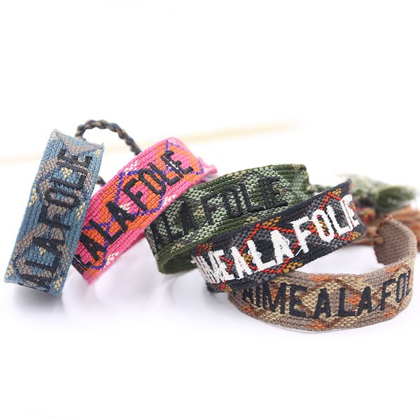 charm bracelets adjustable woven braided friendship bracelet embroidery letter women handmade lace up surf chic pulseras mujer, Golden;silver
charm bracelets adjustable woven braided friendship bracelet embroidery letter women handmade lace up surf chic pulseras mujer, Golden;silver