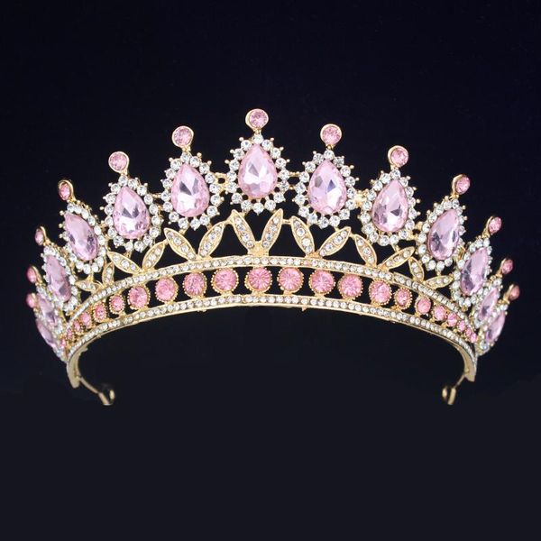 gold wedding bridal tiara crown bride queen princess pink crystal diadem hair ornaments head jewelry for women headpiece, Golden;silver
gold wedding bridal tiara crown bride queen princess pink crystal diadem hair ornaments head jewelry for women headpiece, Golden;silver