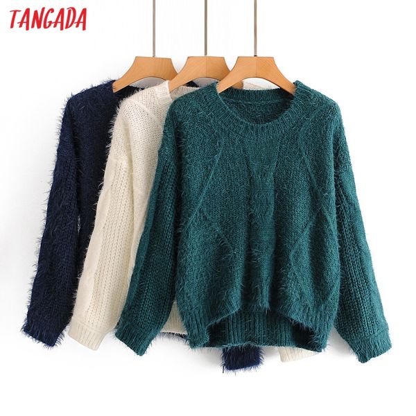tangada women 2020 fashion v neck oversized twist knitted sweater vintage o neck long sleeve female pullovers chic 3a376, White;black
tangada women 2020 fashion v neck oversized twist knitted sweater vintage o neck long sleeve female pullovers chic 3a376, White;black