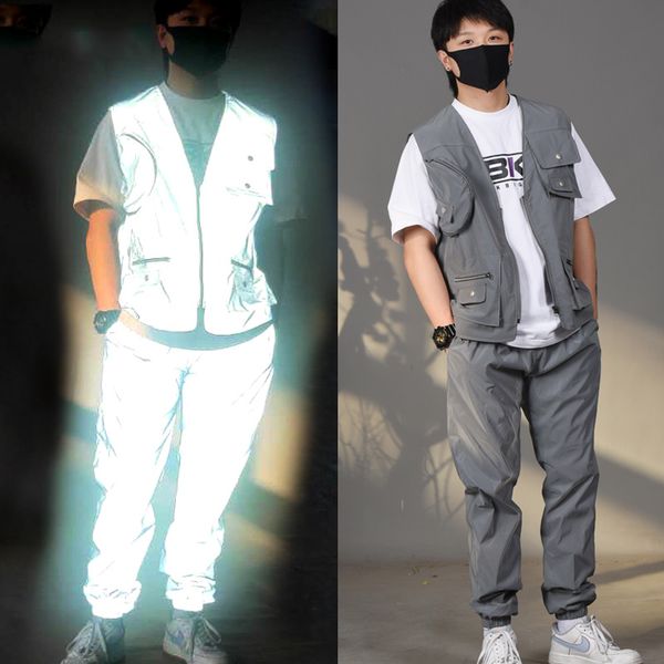 hip hop costumes women men reflective vest pants adults street dance clothing jazz stage performance wear modern outfit dn5355, Black;red
hip hop costumes women men reflective vest pants adults street dance clothing jazz stage performance wear modern outfit dn5355, Black;red