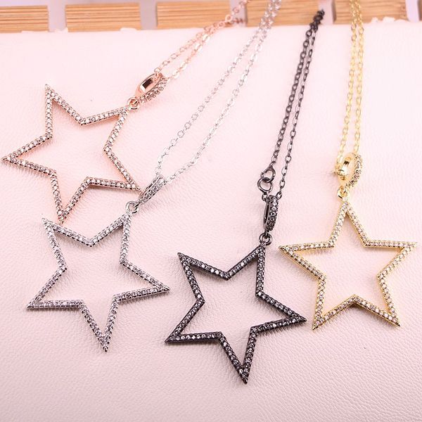 5pcs, 35mm, crystal star pendant necklaces cz star choker gold /rose gold/metalblack/silver color necklace copper jewelry
5pcs, 35mm, crystal star pendant necklaces cz star choker gold /rose gold/metalblack/silver color necklace copper jewelry
