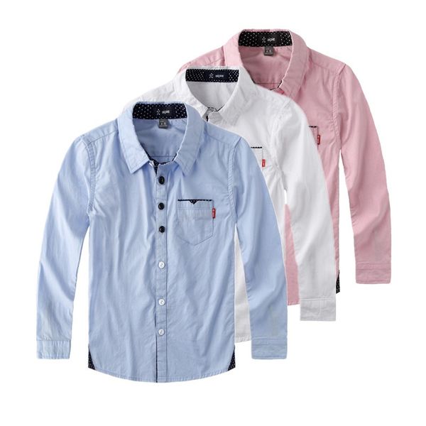children boys shirts cotton solid kids shirts clothing for 4-12 years wear at the school, White;black
children boys shirts cotton solid kids shirts clothing for 4-12 years wear at the school, White;black