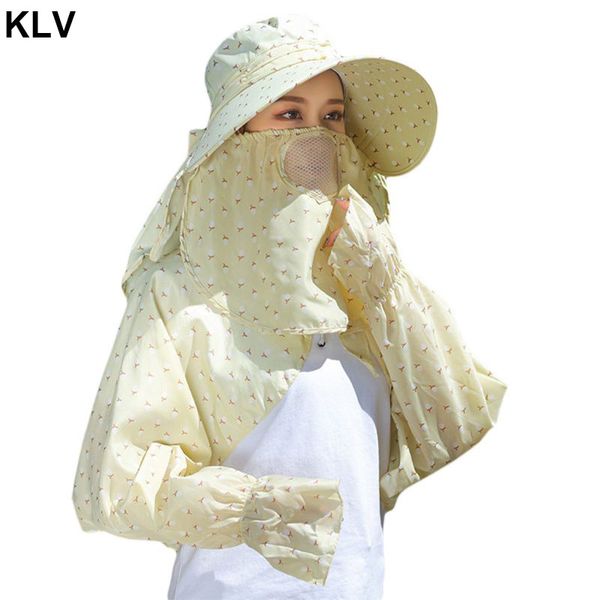 women summer dustproof wide brim sun hat face shield dot print anti-uv long sleeve shawl scarf neck flap cover beach cap, Blue;gray
women summer dustproof wide brim sun hat face shield dot print anti-uv long sleeve shawl scarf neck flap cover beach cap, Blue;gray