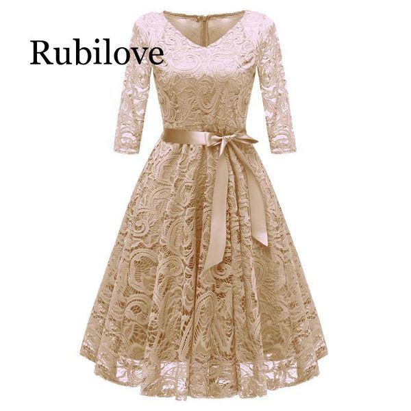 rubilove vintage dress women 1950s crochet lace pleated dress v neck 3/4 sleeve belt evening party swing, Black;gray
rubilove vintage dress women 1950s crochet lace pleated dress v neck 3/4 sleeve belt evening party swing, Black;gray