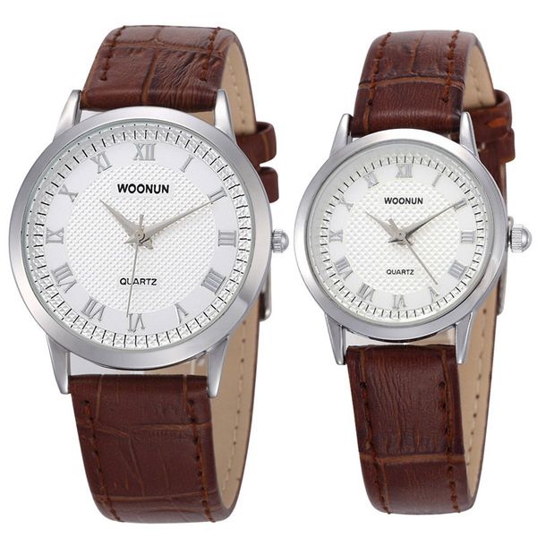 2020 woonun couple watches men women waterproof quartz watches leather strap fashion casual lovers, Slivery;brown
2020 woonun couple watches men women waterproof quartz watches leather strap fashion casual lovers, Slivery;brown