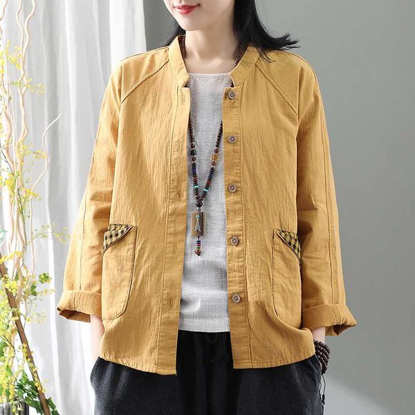 women jacket cotton linen pockets 2020 spring summer new loose single breasted cardigan thin long sleeve solid color women coat, Black;brown
women jacket cotton linen pockets 2020 spring summer new loose single breasted cardigan thin long sleeve solid color women coat, Black;brown