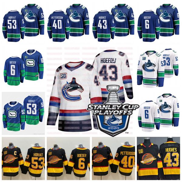 quinn hughes vancouver canucks 2020 stanley cup playoffs 50th bo horvat captain 6 brock boeser elias pettersson toffoli miller sedin jersey, Black;red
quinn hughes vancouver canucks 2020 stanley cup playoffs 50th bo horvat captain 6 brock boeser elias pettersson toffoli miller sedin jersey, Black;red