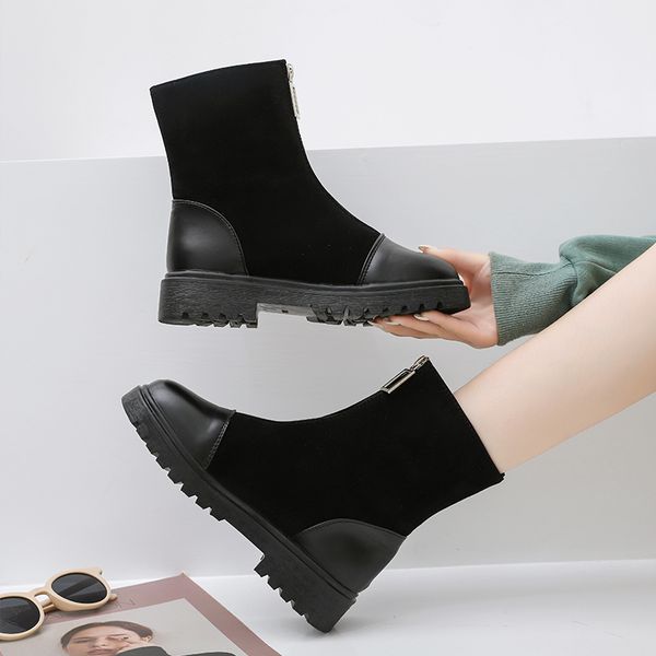 shoes white mid-calf boots booties woman 2020 low heel round toe luxury designer boots-women short mid calf autumn rock, Black
shoes white mid-calf boots booties woman 2020 low heel round toe luxury designer boots-women short mid calf autumn rock, Black