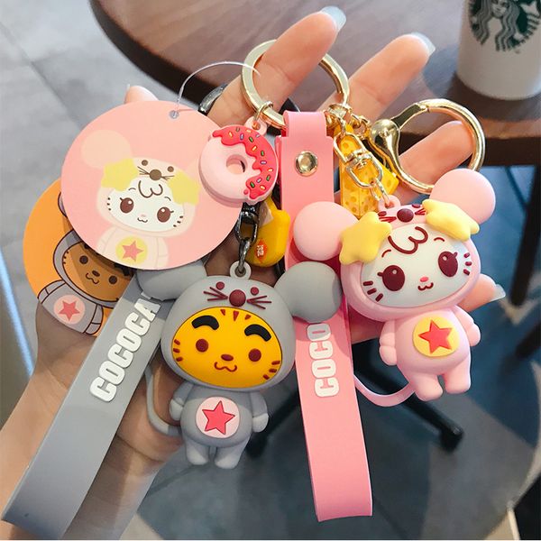 2020 new cartoon cute lucky cocoa cat key chain pvc animal lovers car key ring bag bag pendant decoration gift, Silver
2020 new cartoon cute lucky cocoa cat key chain pvc animal lovers car key ring bag bag pendant decoration gift, Silver