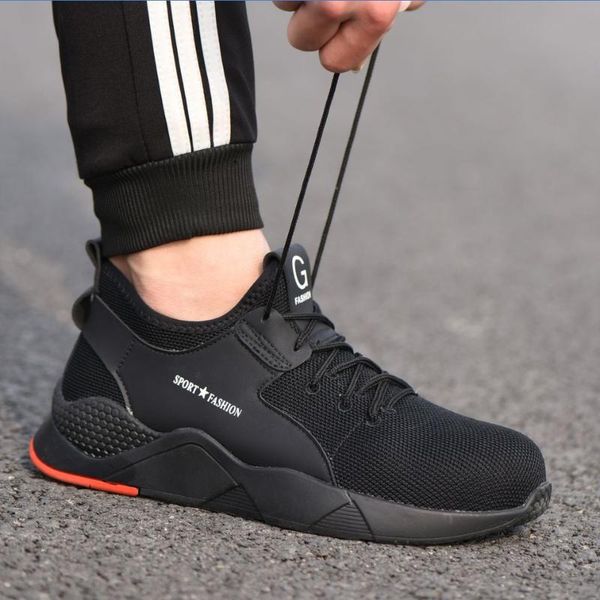 men work safety shoes with steel toe cap anti-smashing indestructible male boots non-slip breathable fashion industrial sneakers, Black
men work safety shoes with steel toe cap anti-smashing indestructible male boots non-slip breathable fashion industrial sneakers, Black