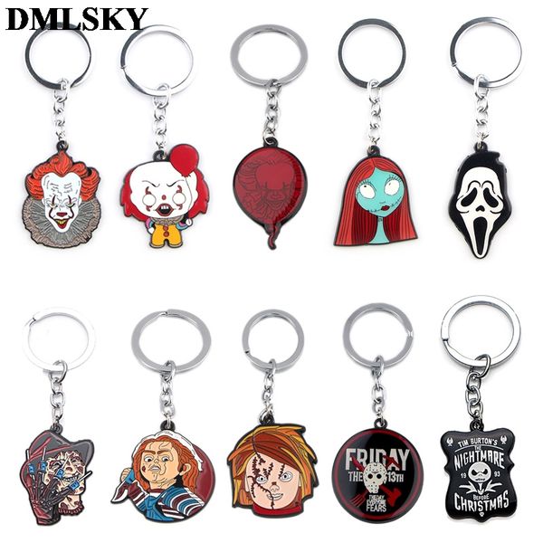 dmlsky horror series keychain friday the 13th killer metal alloy pendant keyring ring gift for bag halloween keyring m3935, Silver
dmlsky horror series keychain friday the 13th killer metal alloy pendant keyring ring gift for bag halloween keyring m3935, Silver