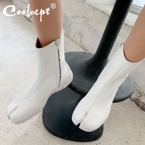 coolcept women real leather half short zipper flat heel strange toe short boots street footwear ladies winter size 35-40, Black
coolcept women real leather half short zipper flat heel strange toe short boots street footwear ladies winter size 35-40, Black
