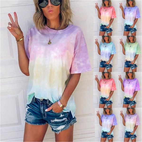 дамы сними casual лучшие tshirt summer tie dye женские футболки тенденции моды градиент с коротким рукавом круглый шеи tee дизайнер новые, White
дамы сними casual лучшие tshirt summer tie dye женские футболки тенденции моды градиент с коротким рукавом круглый шеи tee дизайнер новые, White