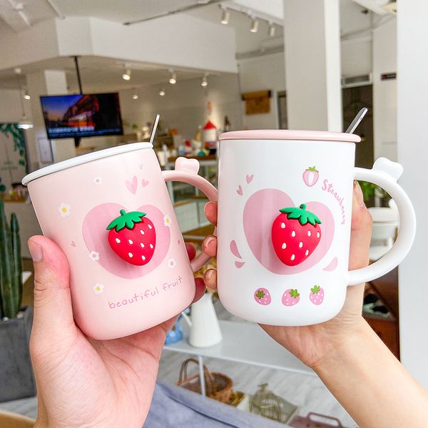 400mlmodern stylish strawberry coffee cup korean cute coffee mug with lid spoon ladies milk cup with handle child juice mugs
400mlmodern stylish strawberry coffee cup korean cute coffee mug with lid spoon ladies milk cup with handle child juice mugs