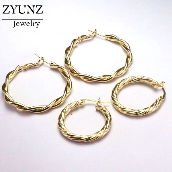hoop & huggie 4 pairs, design twisted earrings for women gold color metal party circle simple, Golden;silver
hoop & huggie 4 pairs, design twisted earrings for women gold color metal party circle simple, Golden;silver