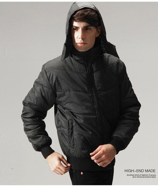 men's down cotton jacket cotton jacket men's winter parkas winter hooded coat down suit windbreaker, Black
men's down cotton jacket cotton jacket men's winter parkas winter hooded coat down suit windbreaker, Black