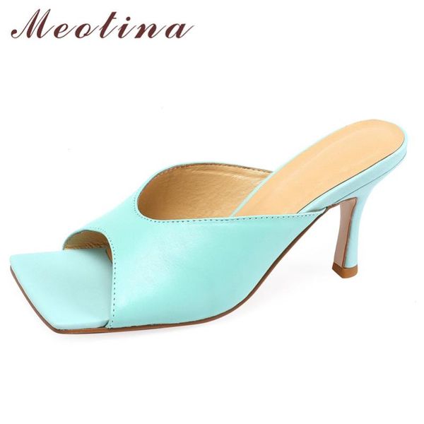 meotina slippers women real leather high heel slides square toe stiletto heel shallow lady shoes summer sandals white size 43, Black
meotina slippers women real leather high heel slides square toe stiletto heel shallow lady shoes summer sandals white size 43, Black