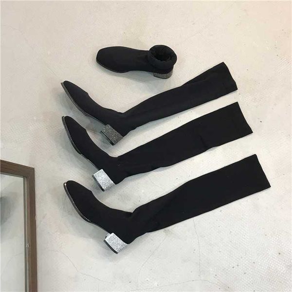 sock boot silver rhinestone heels thin high boots crystal heels long boots med thick over the knee botas stretch sock bota, Black
sock boot silver rhinestone heels thin high boots crystal heels long boots med thick over the knee botas stretch sock bota, Black