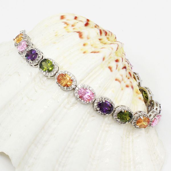 bangle amethyst kunzite peridot hermosa perfect party jewelry colorful 14pcs oval bracelet 7'' long pretty gift, Black
bangle amethyst kunzite peridot hermosa perfect party jewelry colorful 14pcs oval bracelet 7'' long pretty gift, Black
