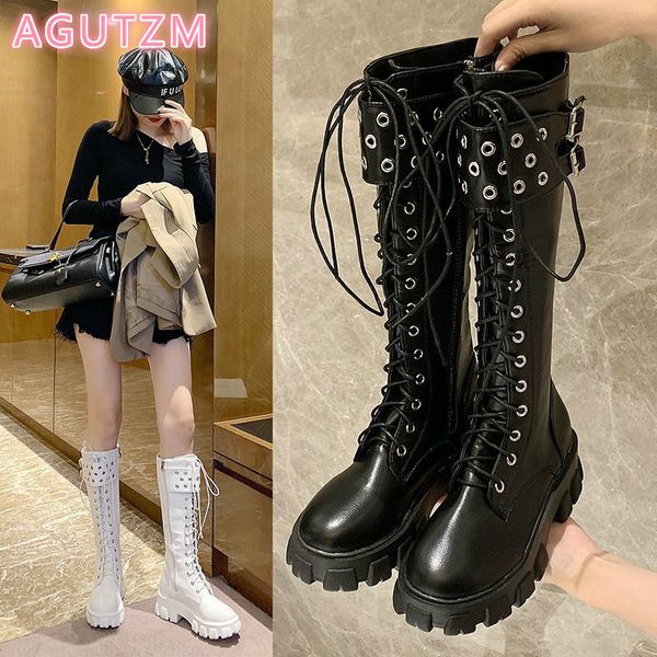 lucyever chunky platform high boots women autumn 2020 fashion double buckle knee high long boots woman lace up pu leather shoes, Black
lucyever chunky platform high boots women autumn 2020 fashion double buckle knee high long boots woman lace up pu leather shoes, Black