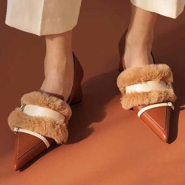 autumn pumps women pointed toe high heels shoes women fashion leather faux fur plush shoes zapatos de mujer 2020, Black
autumn pumps women pointed toe high heels shoes women fashion leather faux fur plush shoes zapatos de mujer 2020, Black