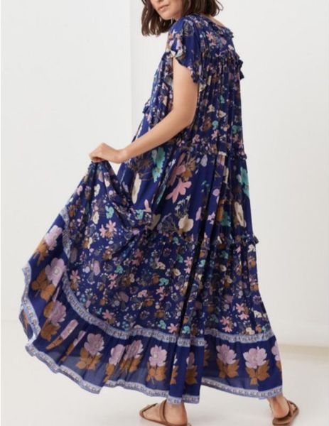 boho chic women floral print short sleeve bohemian rayon cotton maxi dress ladies v-neck ruffles loose vintage vestidos, Black;gray
boho chic women floral print short sleeve bohemian rayon cotton maxi dress ladies v-neck ruffles loose vintage vestidos, Black;gray