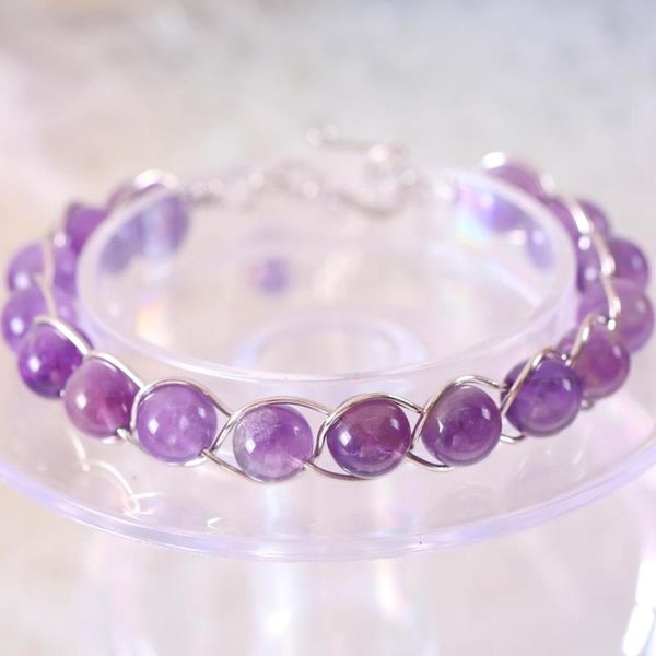energy bracelet natural stone round beads purple crystal bracelet & bangle for women jewelry gift 1pcs h081, Black
energy bracelet natural stone round beads purple crystal bracelet & bangle for women jewelry gift 1pcs h081, Black