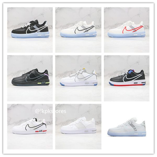 af 1 react qs light bone designer low-fashion men women sneakers sports running casual shoes air forcè 1 cq8879-103, Black
af 1 react qs light bone designer low-fashion men women sneakers sports running casual shoes air forcè 1 cq8879-103, Black