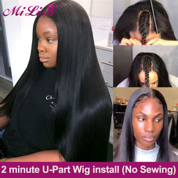 lace wigs u part wig straight human hair for black women peruvian deep natural mi lisa glueless, Black;brown
lace wigs u part wig straight human hair for black women peruvian deep natural mi lisa glueless, Black;brown
