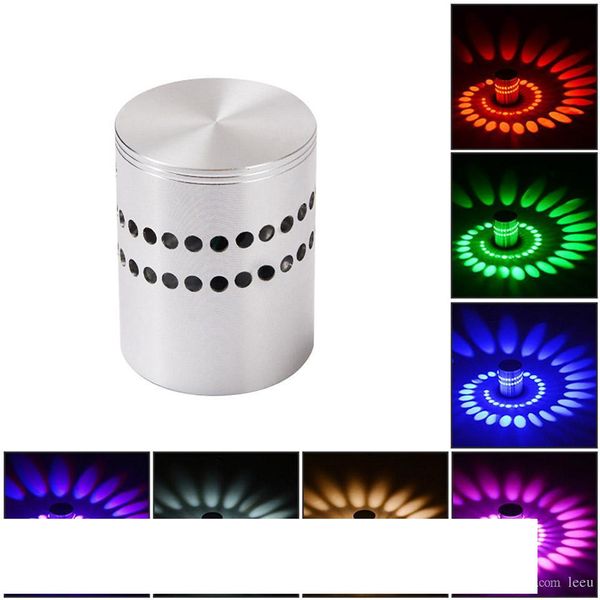 3w Creative Led Wall Light Rgb Wall Lamp Fixture Luminous Lighting Sconce Indoor Wall Decoration Club Atmosphere Light