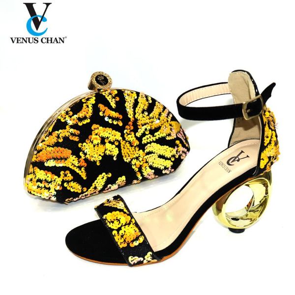 fashion women high heels pu leather shoe and matching purse for women party 2020 african style pretty shoes and bag set, Black
fashion women high heels pu leather shoe and matching purse for women party 2020 african style pretty shoes and bag set, Black
