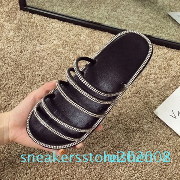women's sandals and slippers 2020 new summer wild rhinestone flat slippers fashion open toe female sandals and s08, Black
women's sandals and slippers 2020 new summer wild rhinestone flat slippers fashion open toe female sandals and s08, Black