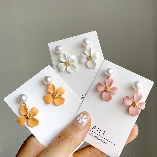 south korea temperament contracted candy color matte little flower pearl earring female ins joker earrings adorn article, Golden;silver
south korea temperament contracted candy color matte little flower pearl earring female ins joker earrings adorn article, Golden;silver