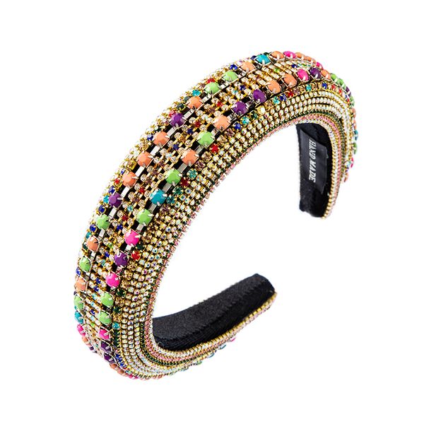 boho baroque full multi color rhinestone headband for woman hand made rainbow jeweled sponge hairband sparkly novelty hair hoop, Golden;silver
boho baroque full multi color rhinestone headband for woman hand made rainbow jeweled sponge hairband sparkly novelty hair hoop, Golden;silver