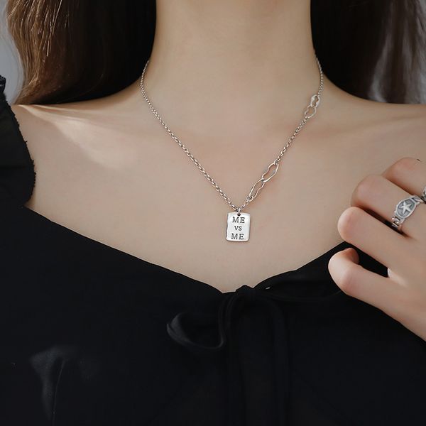 vintage letter square thai silver color pendant necklace with ot buckle sweater chain necklace for women jewelry gifts s-n653
vintage letter square thai silver color pendant necklace with ot buckle sweater chain necklace for women jewelry gifts s-n653