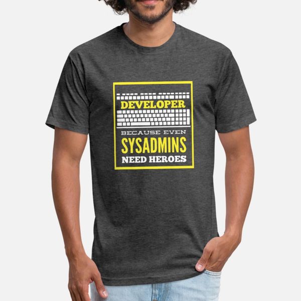 developer because even sysadmins need heroes t shirt men designing cotton o-neck standard loose humor spring outfit shirt
developer because even sysadmins need heroes t shirt men designing cotton o-neck standard loose humor spring outfit shirt