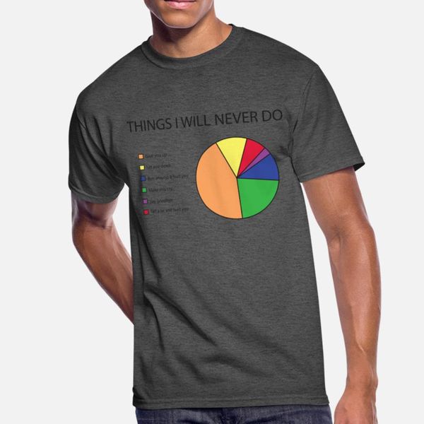 things i will never do pie chart t shirt men fitness cotton s-xxxl unique fitness new fashion spring autumn slim shirt
things i will never do pie chart t shirt men fitness cotton s-xxxl unique fitness new fashion spring autumn slim shirt