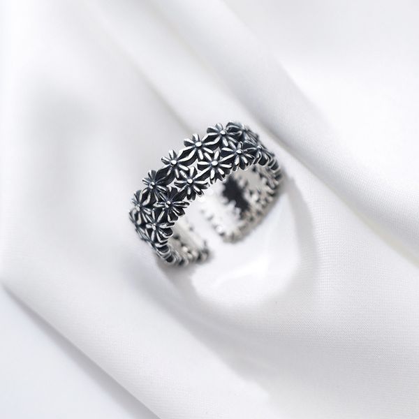 xiha real 925 sterling silver rings for women pave daisy flower floral adjustable ring ladies party antique thai vintage jewelry, Golden;silver
xiha real 925 sterling silver rings for women pave daisy flower floral adjustable ring ladies party antique thai vintage jewelry, Golden;silver