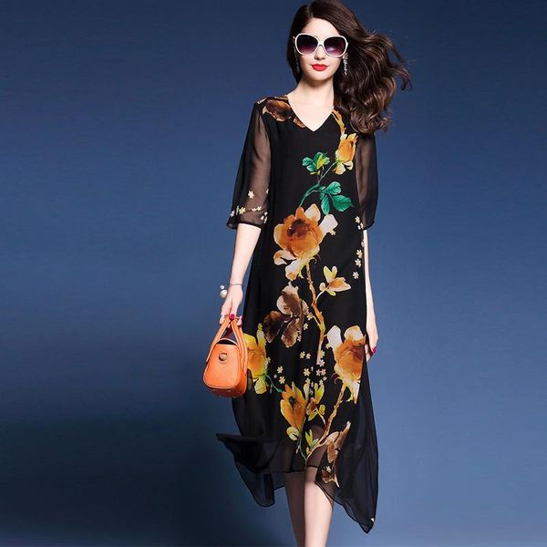 fashion robe femme 2020 bohemian summer floral dress women v-neck casual loose ethnic print silk dresses vestidos wxf756, Black;gray
fashion robe femme 2020 bohemian summer floral dress women v-neck casual loose ethnic print silk dresses vestidos wxf756, Black;gray