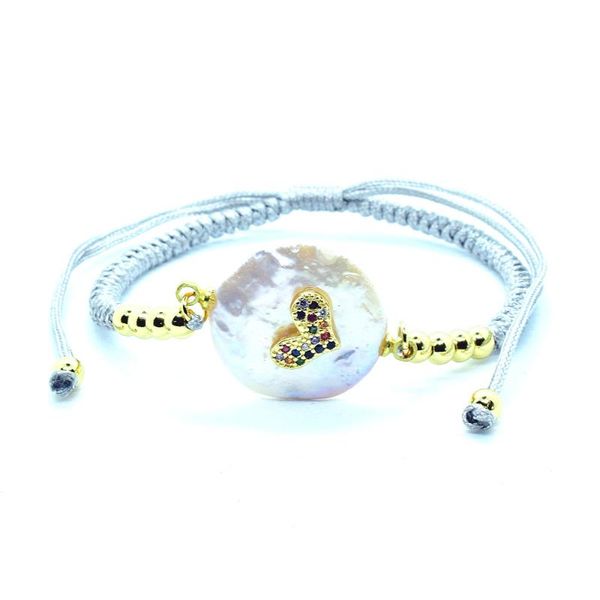 rainbow colors cz gold bracelet love personality shape natural freshwater pearl bracelet for women girl name jewelry, Black
rainbow colors cz gold bracelet love personality shape natural freshwater pearl bracelet for women girl name jewelry, Black
