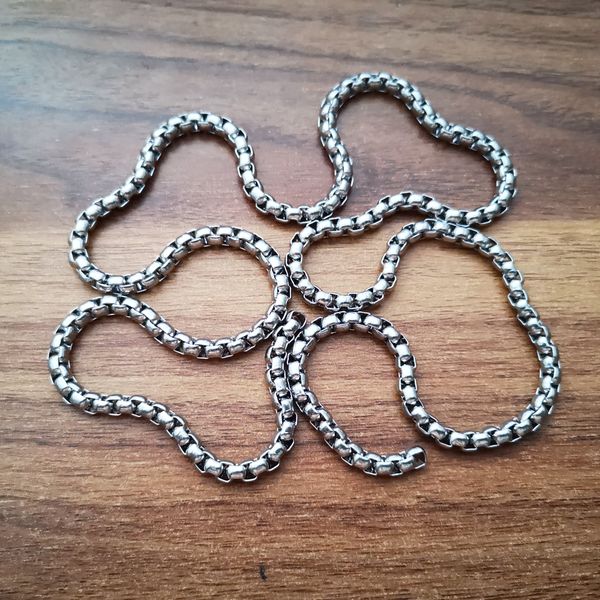 5meter lot in bulk thin 2.5mm stainless steel rolo chain box chain jewelry findings chain marking bag accessories, Silver
5meter lot in bulk thin 2.5mm stainless steel rolo chain box chain jewelry findings chain marking bag accessories, Silver