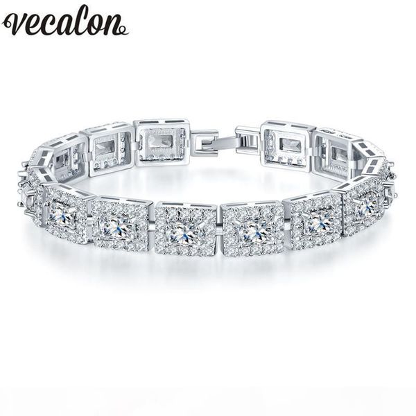 vecalon lovers bracelet princess cut 5a mutil zircon cz white gold filled crystal party wedding bracelets for women jewelry, Black
vecalon lovers bracelet princess cut 5a mutil zircon cz white gold filled crystal party wedding bracelets for women jewelry, Black