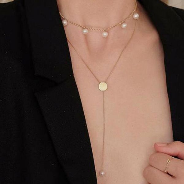 1 pcs new bohemia hip hop multi-layer imitation irregular pearls chain metal beads lock chain necklace for women jewelry gifts, Silver
1 pcs new bohemia hip hop multi-layer imitation irregular pearls chain metal beads lock chain necklace for women jewelry gifts, Silver