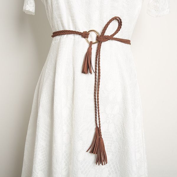 korean style all-match frosted leather tassel waist rope round gold ring woven thin belt sweater decorative knotted waist chain sweater swea, Black;brown
korean style all-match frosted leather tassel waist rope round gold ring woven thin belt sweater decorative knotted waist chain sweater swea, Black;brown