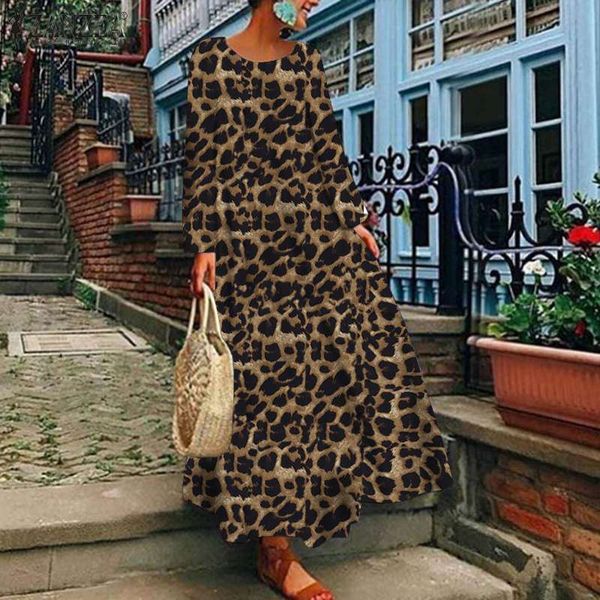 leopard printed maxi dress women's spring sundress zanzea casual long sleeve tunic vestidos female o neck robe plus size, Black;gray
leopard printed maxi dress women's spring sundress zanzea casual long sleeve tunic vestidos female o neck robe plus size, Black;gray