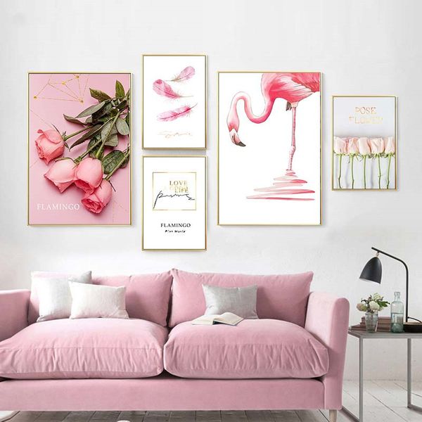 flamingo rose flower canvas art posters prints nordic style landscape minimalist painting modern wall picture for living room
flamingo rose flower canvas art posters prints nordic style landscape minimalist painting modern wall picture for living room