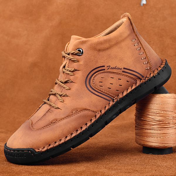 2020 men's boots leather men ankle boots lace up trend men's shoes retro designer autumn men motorcycle 38-48, Black
2020 men's boots leather men ankle boots lace up trend men's shoes retro designer autumn men motorcycle 38-48, Black