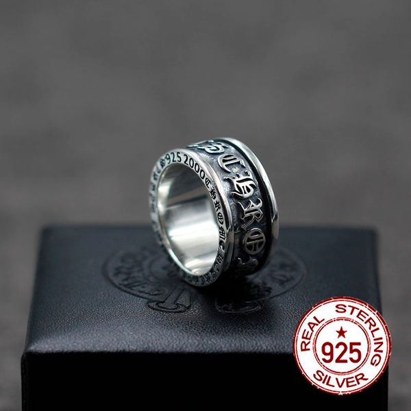 s925 sterling silver men's ring to do old letters punk style retro ring fashion personality classic style to send lover's gift
s925 sterling silver men's ring to do old letters punk style retro ring fashion personality classic style to send lover's gift