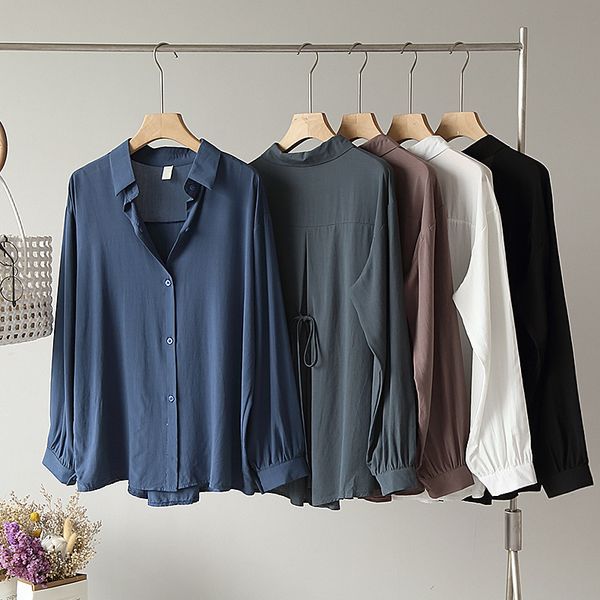 women's blouses & shirts autumn lace up casual women blouse korean long sleeve womens and blusas roupa feminina 2021, White
women's blouses & shirts autumn lace up casual women blouse korean long sleeve womens and blusas roupa feminina 2021, White