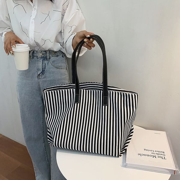 striped canvas bgas for women 2020 new big shoulder bag tote korean fashion simple ladies large capacity student casual handbag
striped canvas bgas for women 2020 new big shoulder bag tote korean fashion simple ladies large capacity student casual handbag